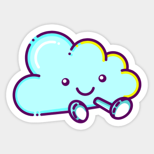 Kawaii Clouds Sticker